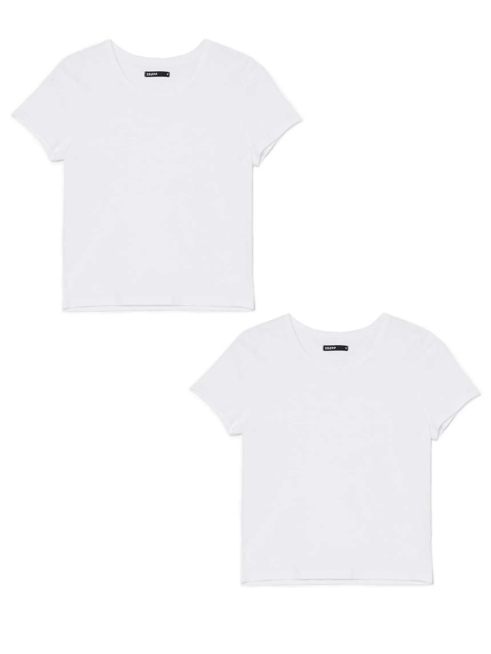 Clearance Cropp 2 pack ch gładkich T-shirtów biały