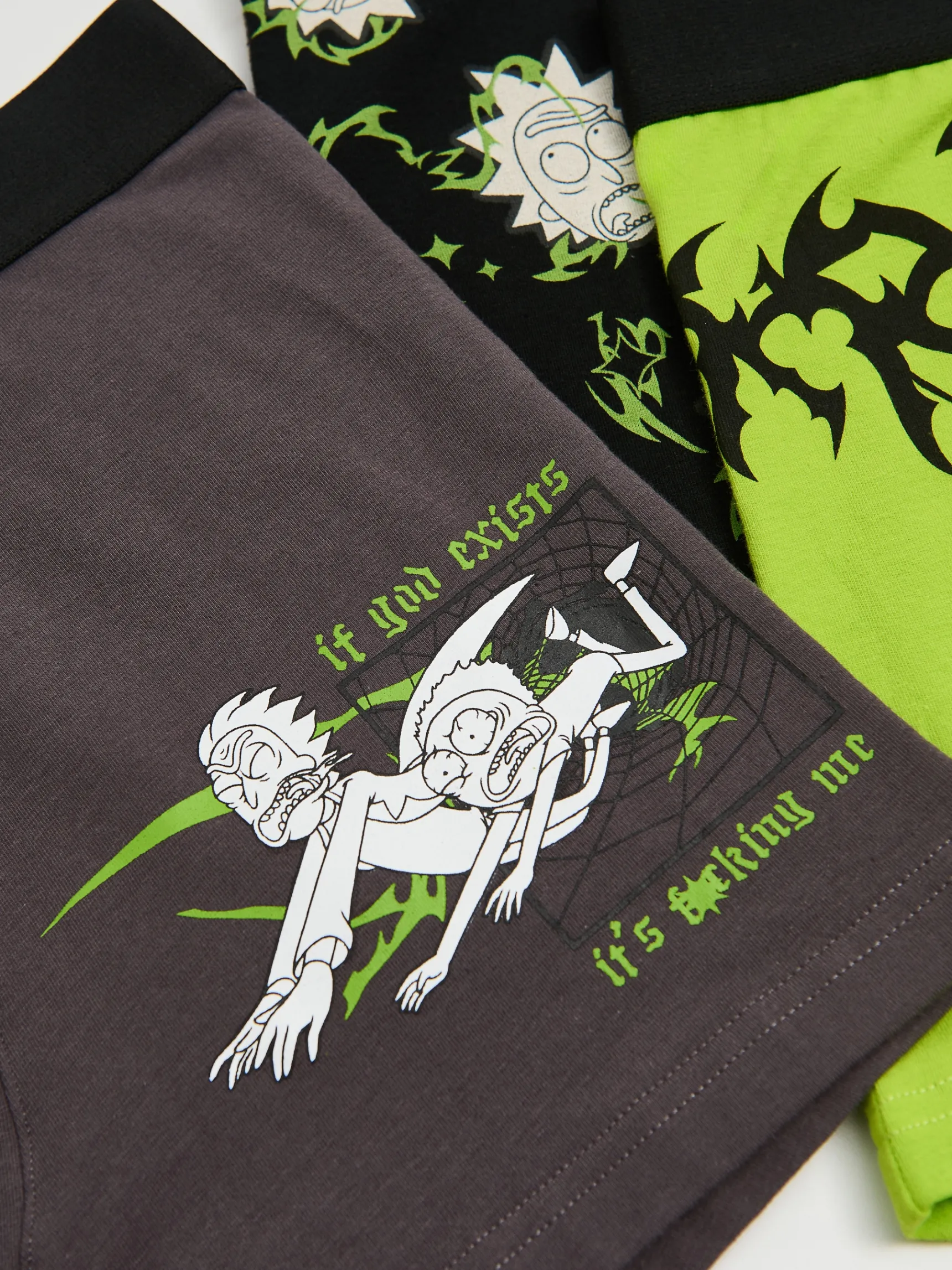 Fashion Cropp 3 pack bokserek Rick i Morty czarny