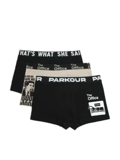 Discount Cropp 3 pack bokserek The Office czarny