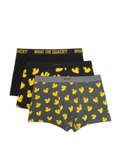 Discount Cropp 3 pack bokserek z motywem kaczek czarny