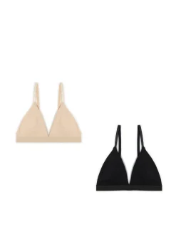 Fashion Cropp 2 pack miękkich bawełnianych staników wielobarwny