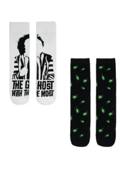 Online Cropp 2 pack skarpet Beetlejuice biały