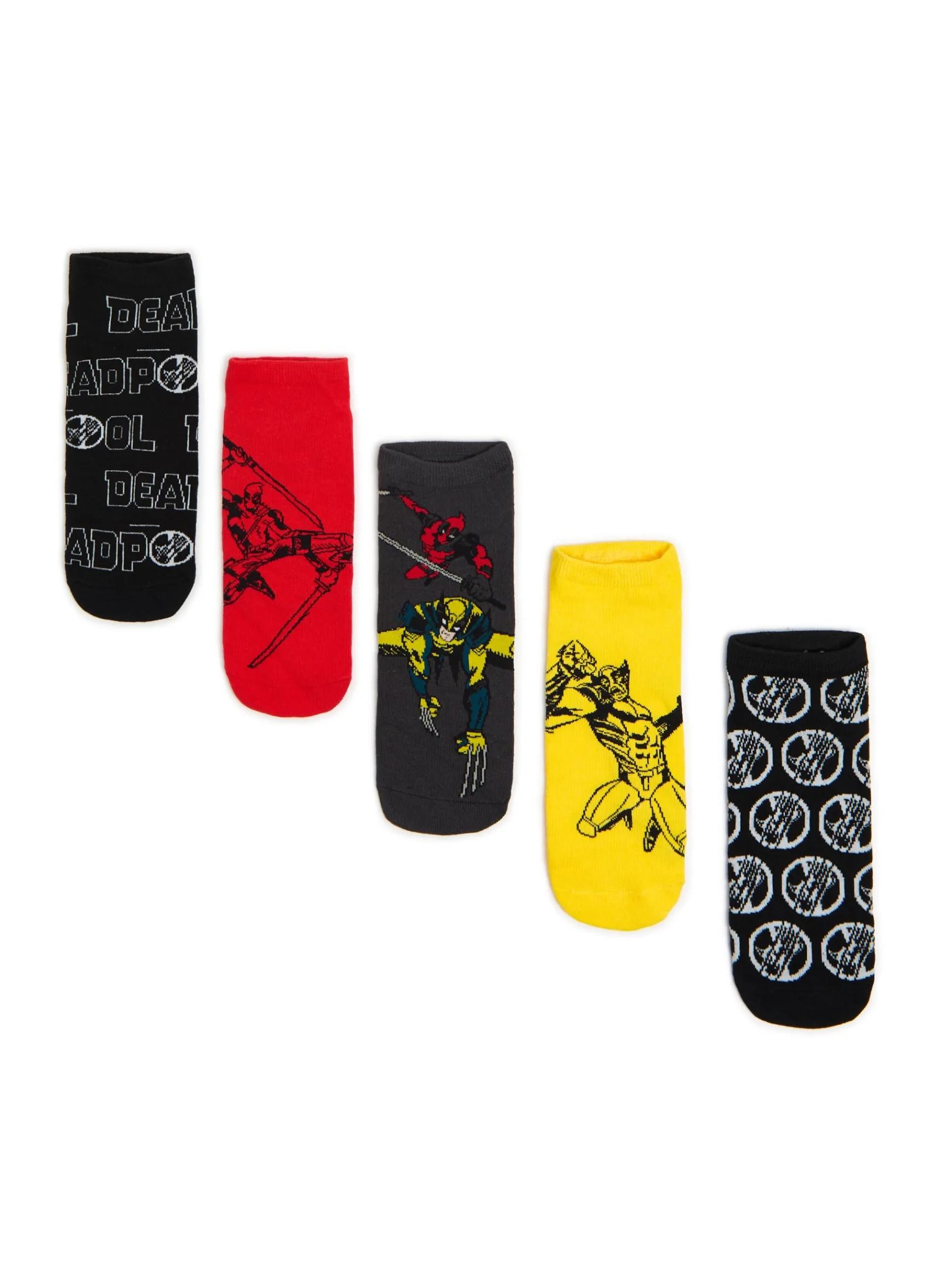 Clearance Cropp 5 pack skarpet Deadpool i Wolverine czarny