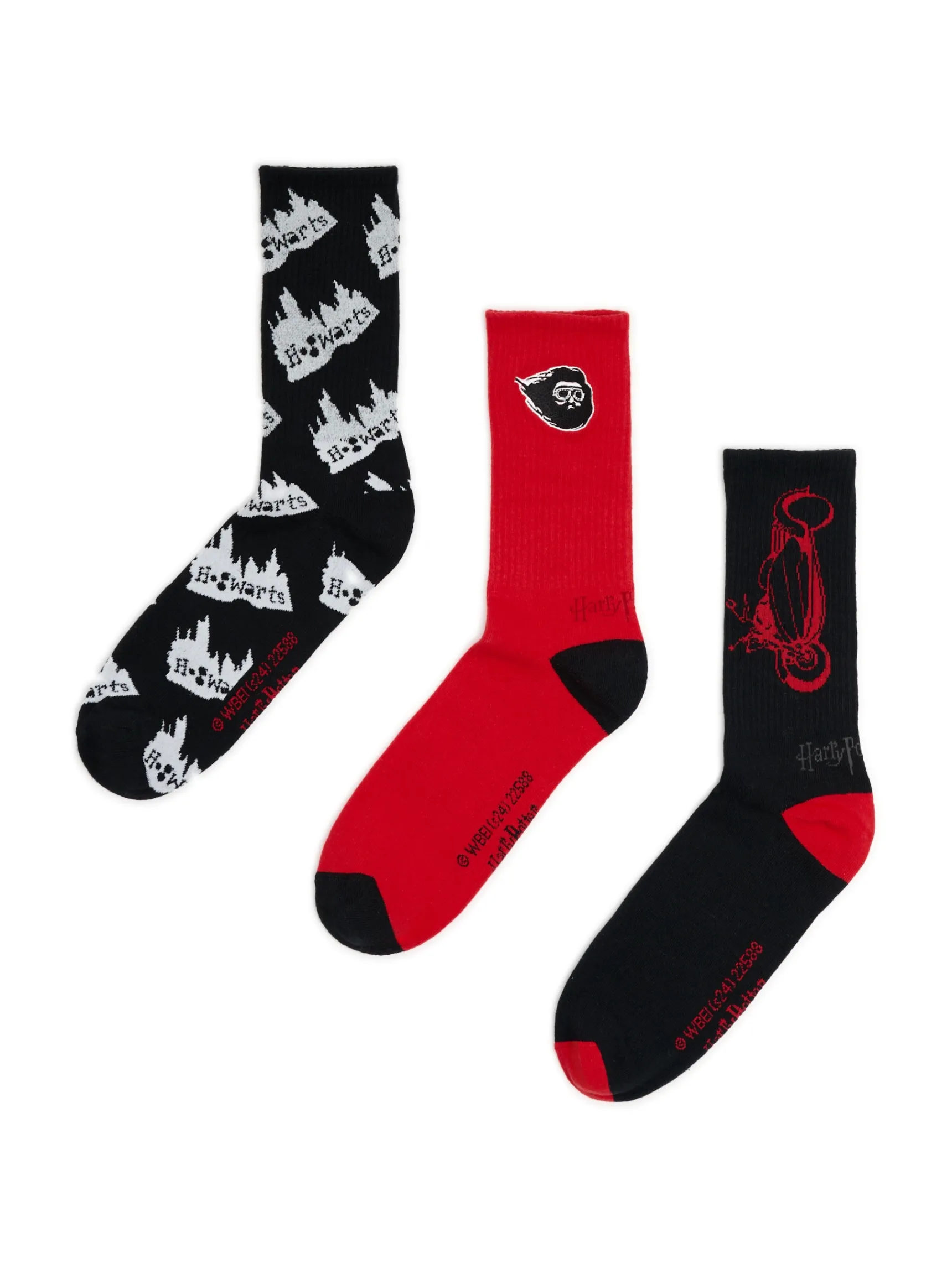 Clearance Cropp 3 pack skarpet Harry Potter czerwony