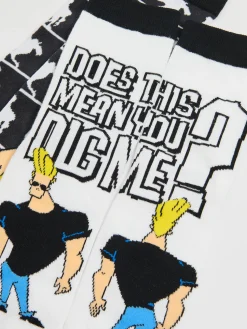 Online Cropp 2 pack skarpet Johnny Bravo czarny