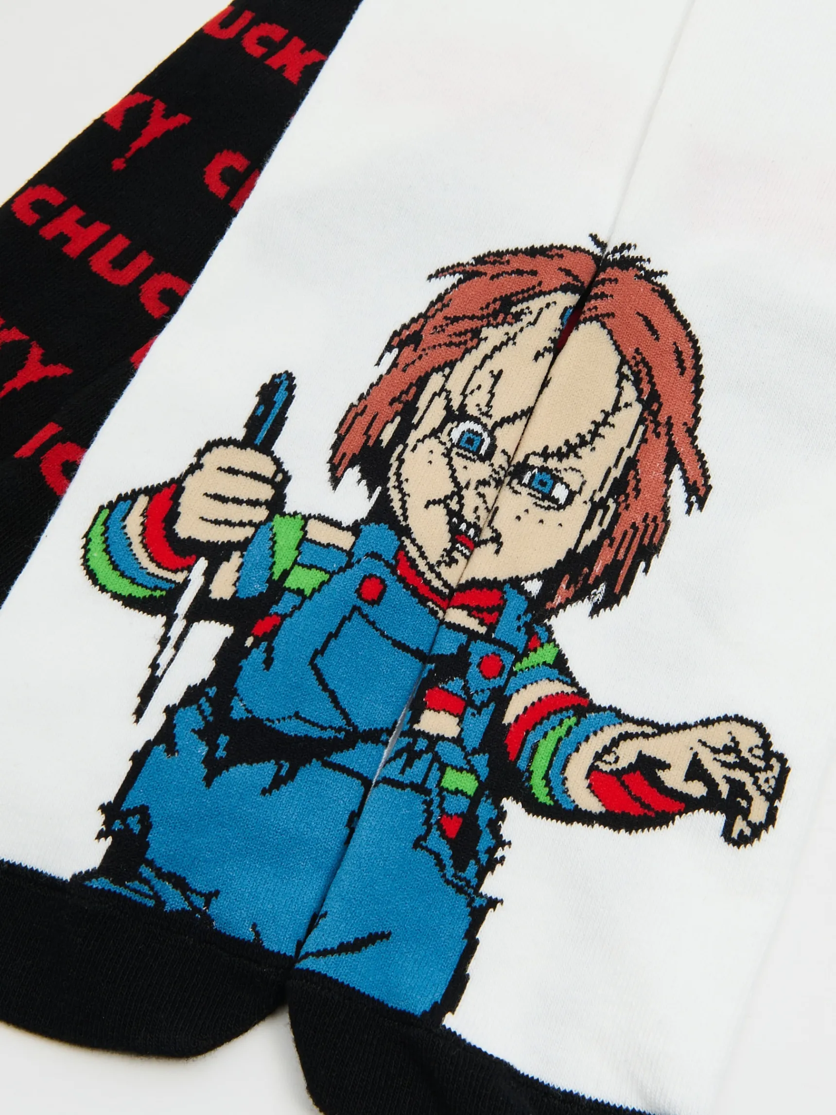 Outlet Cropp 2 pack skarpet Laleczka Chucky czarny