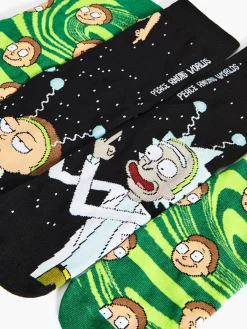 Fashion Cropp 2 pack skarpet Rick and Morty czarny