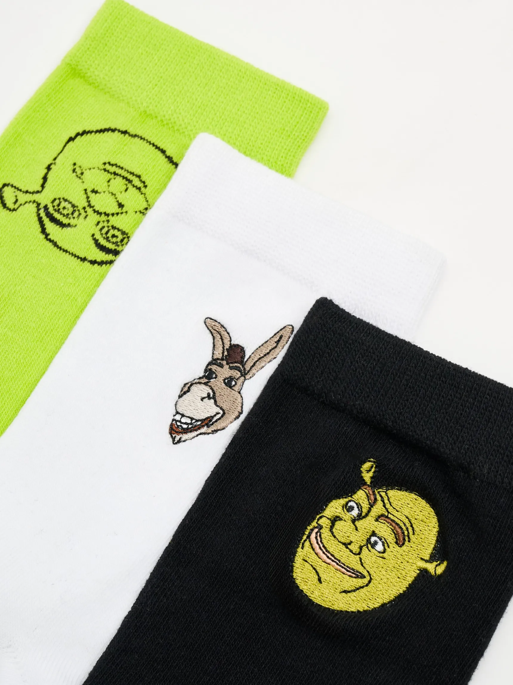 Clearance Cropp 3 pack skarpet Shrek i Osioł zielony