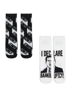New Cropp 2 pack skarpet The Office czarny