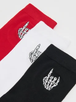Best Cropp 3 pack skarpet w różnych kolorach biały