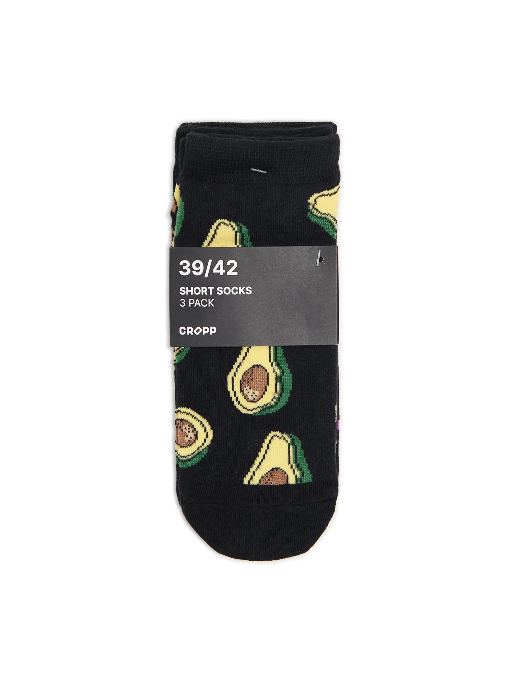 Discount Cropp 3 pack skarpet z food nadrukiem szary