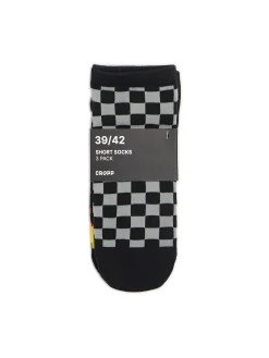 Discount Cropp 3 pack skarpet z printem all over biały