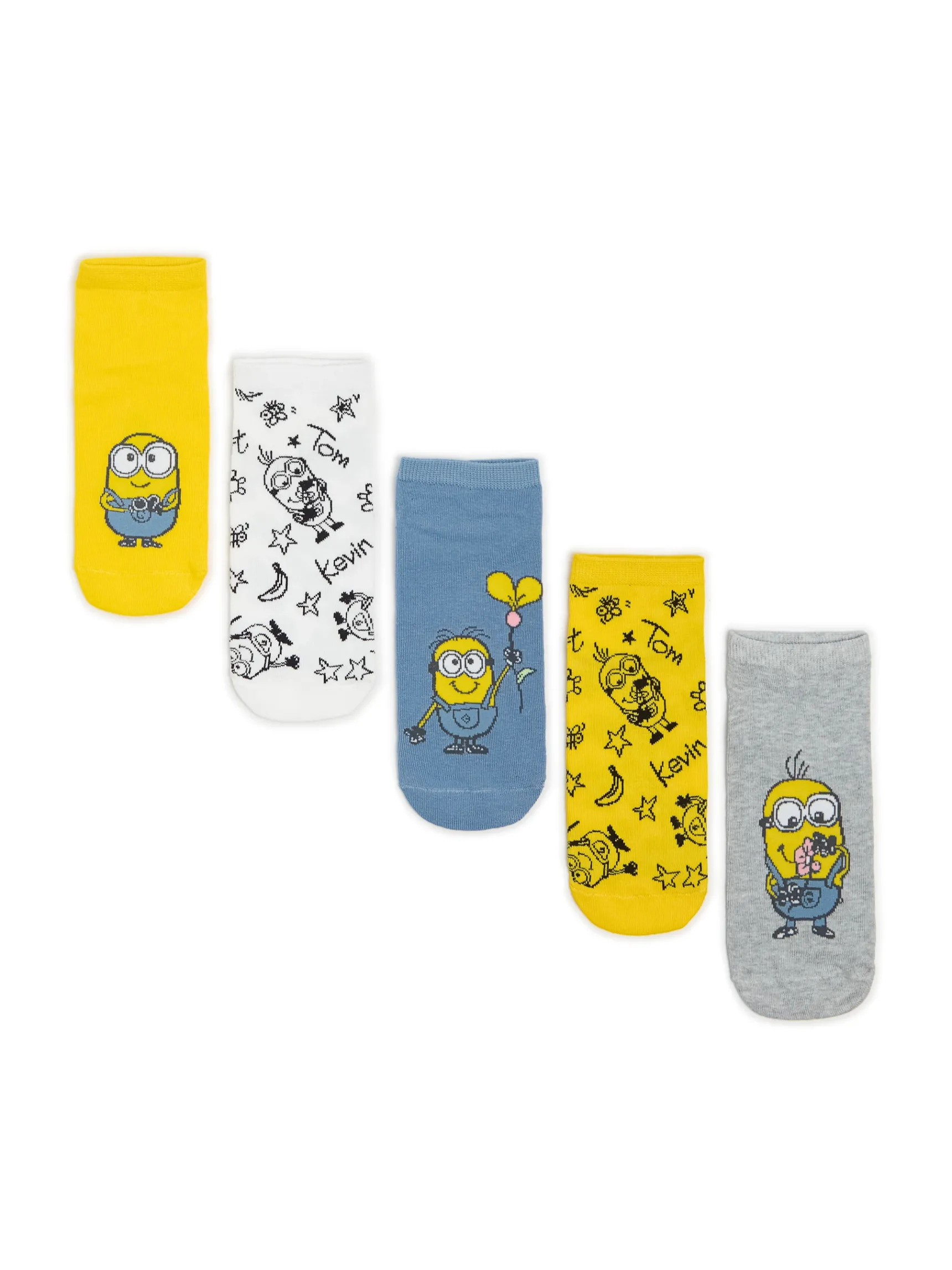 Hot Cropp 5 pack skarpetek z Minionkami wielobarwny