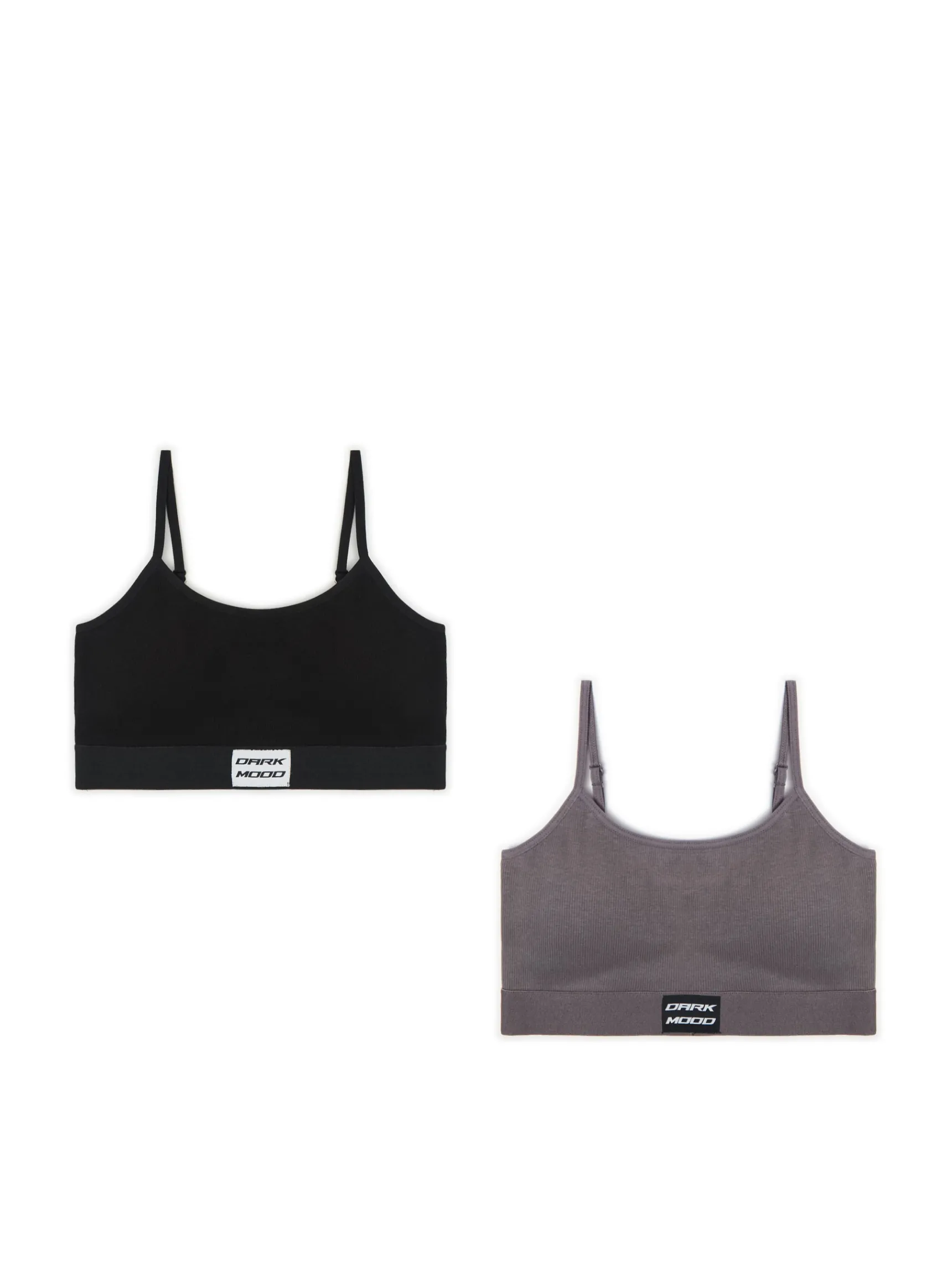 Outlet Cropp 2 pack sportowych staników czarny