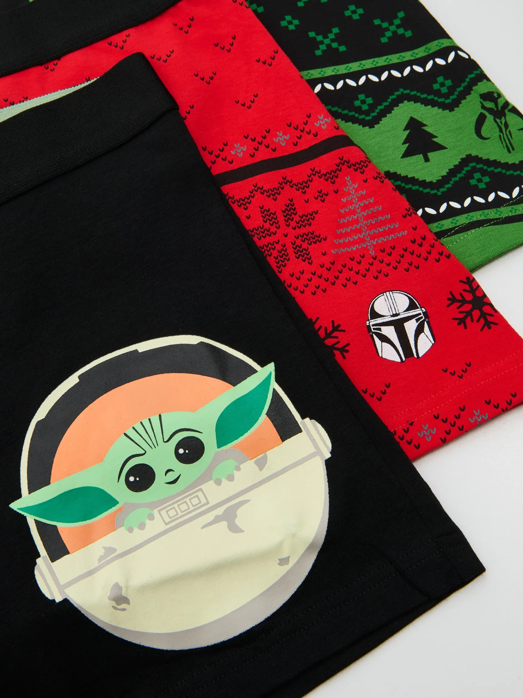 Hot Cropp 3 pack świątecznych bokserek Mandalorian czarny