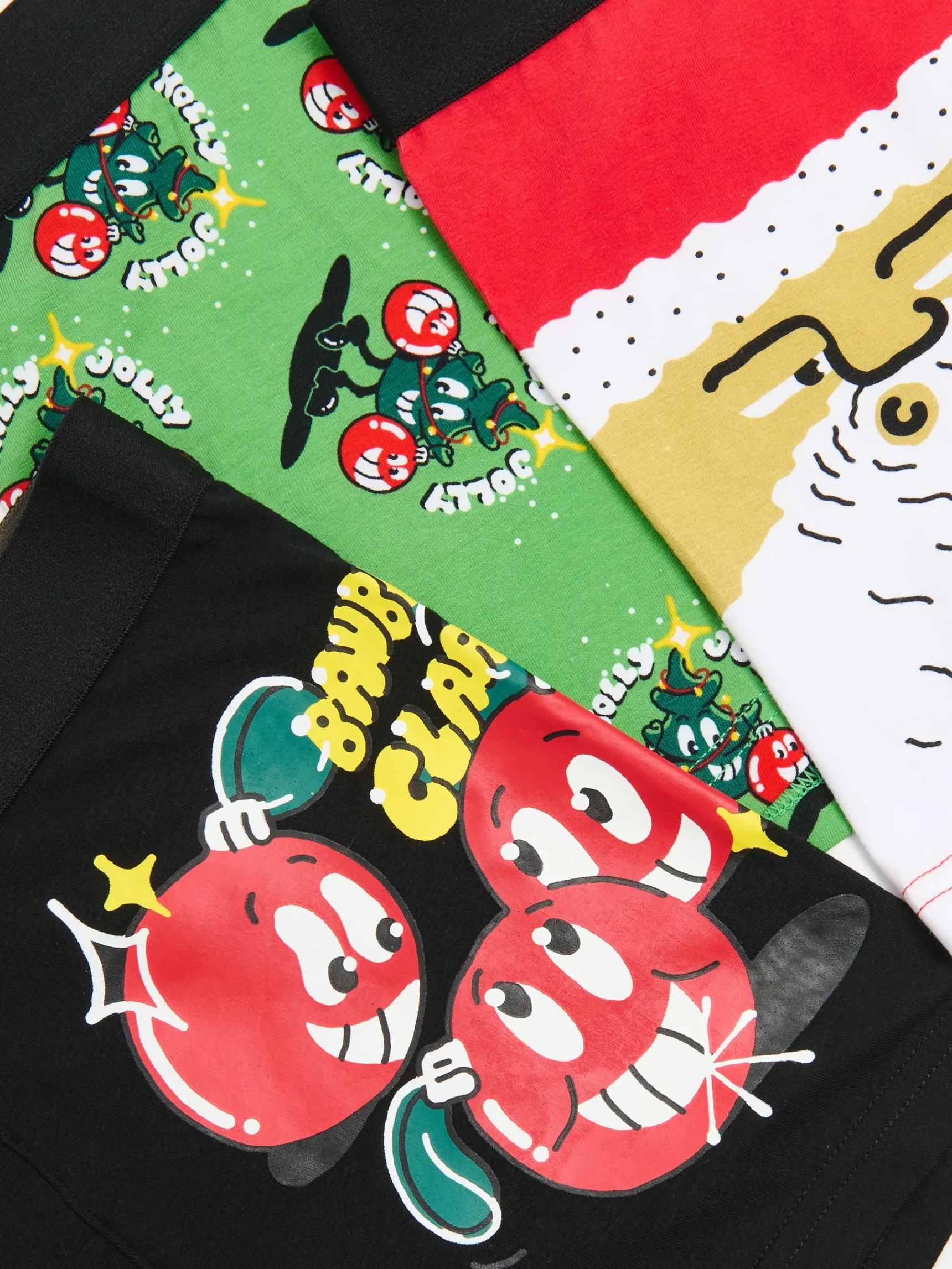 Clearance Cropp 3 pack świątecznych bokserek czerwony