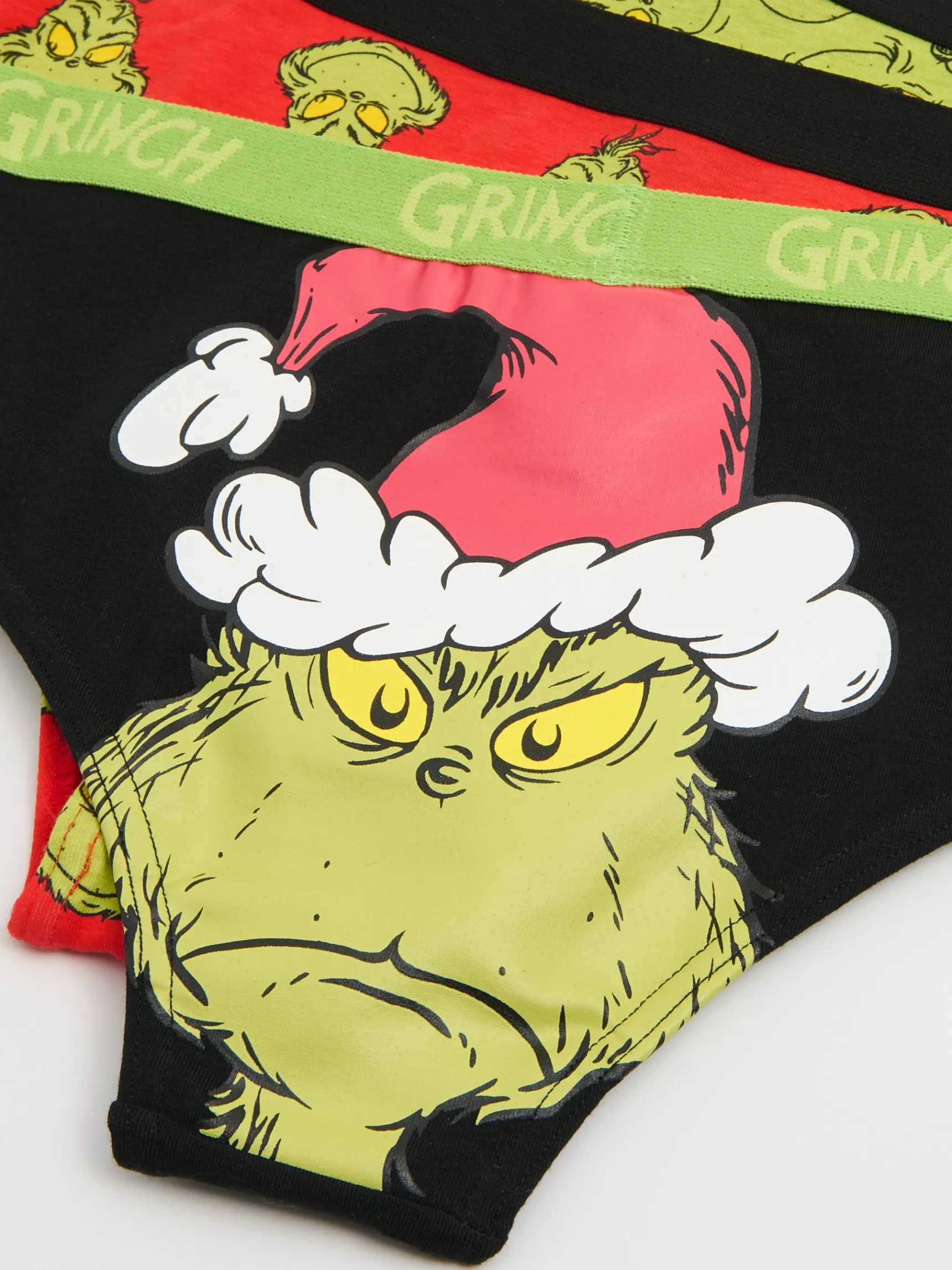 Online Cropp 3 pack świątecznych majtek z Grinchem wielobarwny