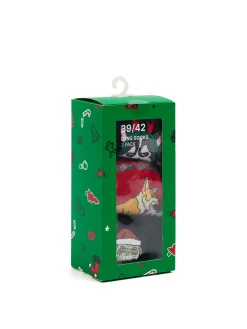 Best Cropp 3 pack świątecznych skarpet czarny