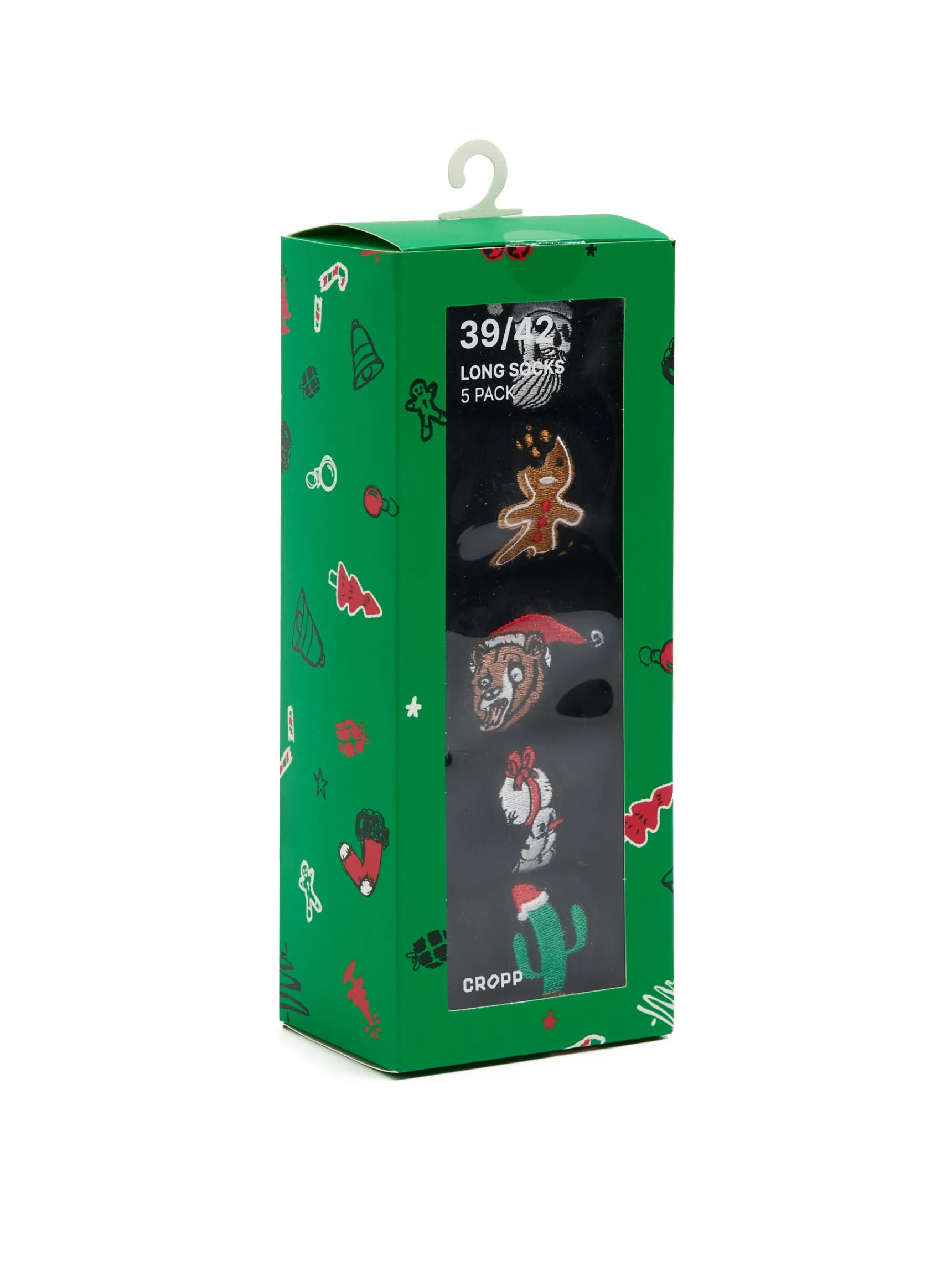 Fashion Cropp 5 pack świątecznych skarpet czarny