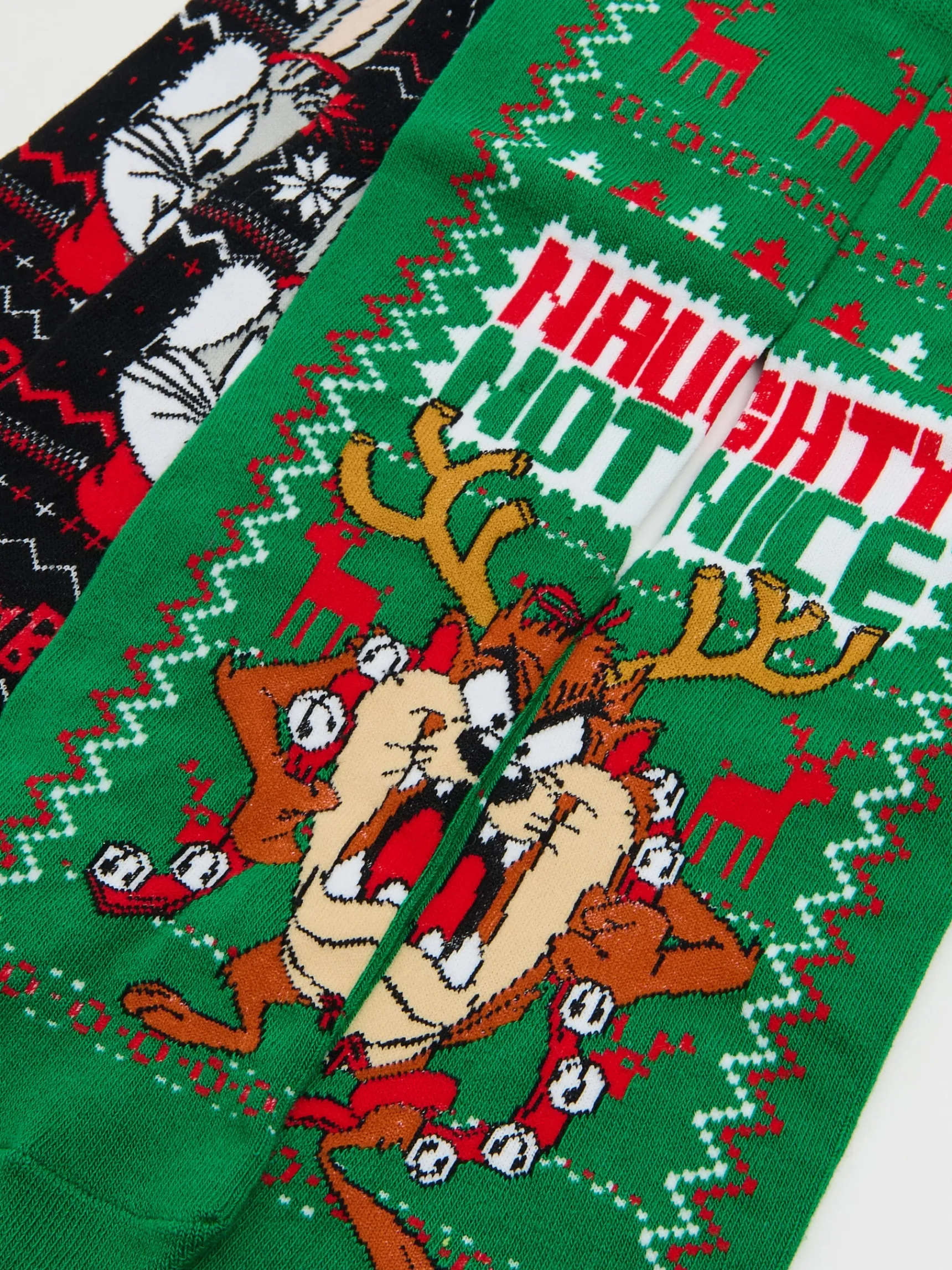 Fashion Cropp 2 pack świątecznych skarpet Looney Tunes wielobarwny