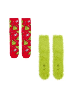 Best Cropp 2 pack świątecznych skarpet Grinch zielony