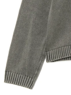 Best Cropp Antracytowy sweter z odkrytymi ramionami szary