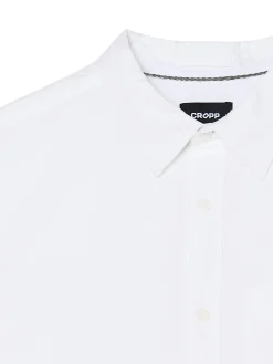Online Cropp Bawełniana biała koszula biały