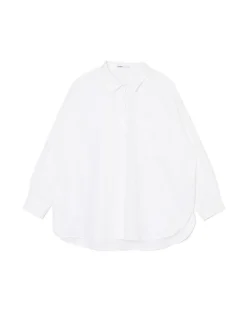 Clearance Cropp Bawełniana biała koszula oversize biały