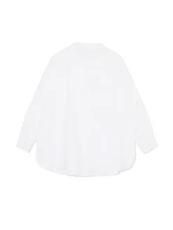 Clearance Cropp Bawełniana biała koszula oversize biały