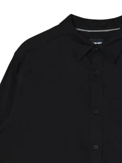 Outlet Cropp Bawełniana czarna koszula czarny