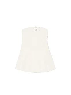 New Cropp Bawełniana sukienka mini kremowy
