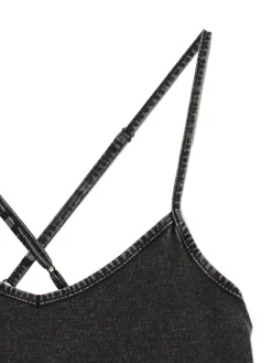 Hot Cropp Bawełniana sukienka mini szary