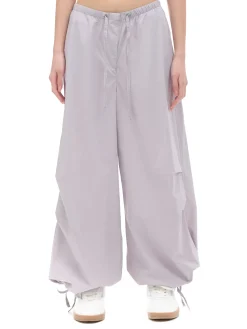 Sale Cropp Bawełniane spodnie wide leg beżowy