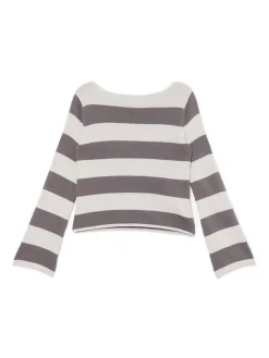Clearance Cropp Bawełniany sweter w paski wielobarwny