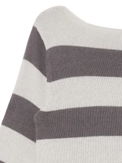 Clearance Cropp Bawełniany sweter w paski wielobarwny