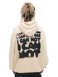 Best Cropp Beżowa bluza loose z kapturem beżowy