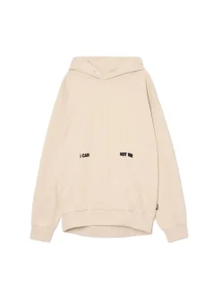 Best Cropp Beżowa bluza loose z kapturem beżowy