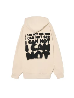Best Cropp Beżowa bluza loose z kapturem beżowy