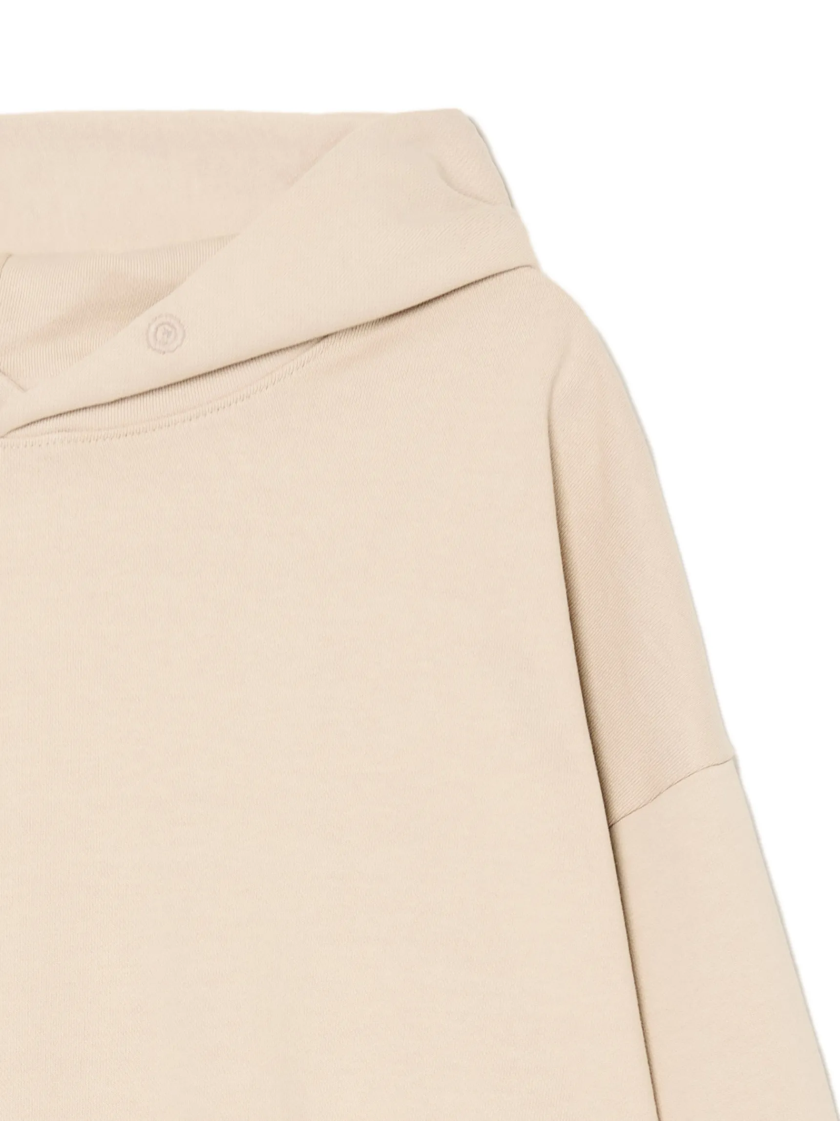 Best Cropp Beżowa bluza loose z kapturem beżowy