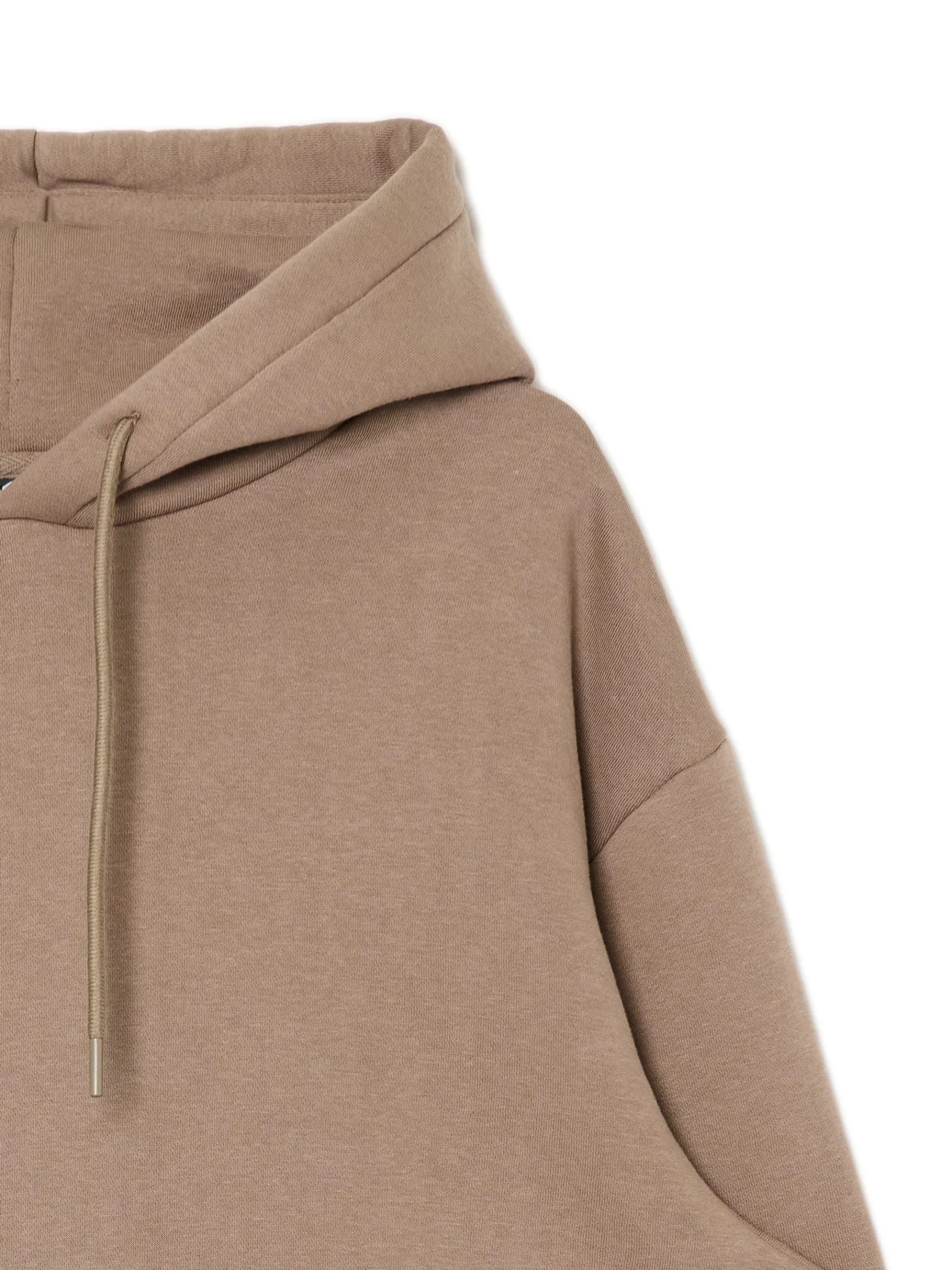Online Cropp Beżowa bluza regular z kapturem beżowy