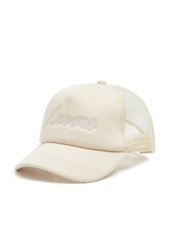 New Cropp Beżowa czapka trucker kremowy