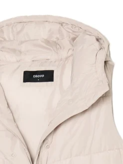 Fashion Cropp Beżowa kamizelka puffer z kapturem beżowy