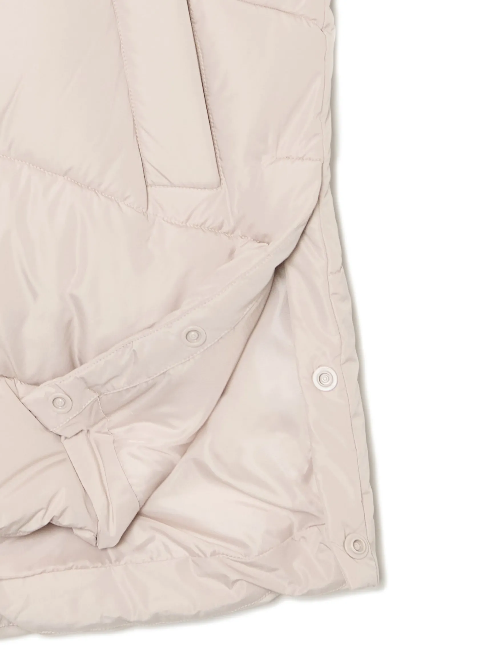Fashion Cropp Beżowa kamizelka puffer z kapturem beżowy