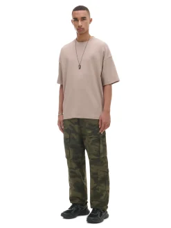 New Cropp Beżowa koszulka basic jasnyszary