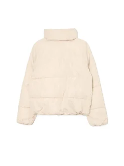 Fashion Cropp Beżowa kurtka puffer beżowy