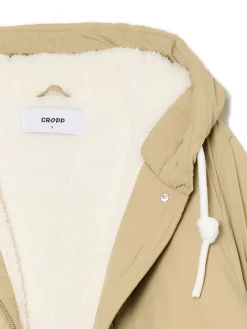 Outlet Cropp Beżowa parka z kapturem beżowy