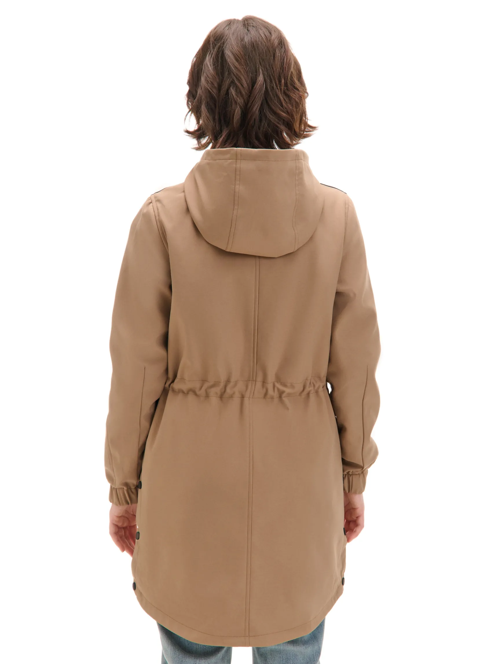New Cropp Beżowa parka z kapturem beżowy