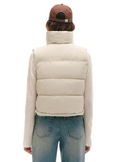 Clearance Cropp Beżowa pikowana kamizelka beżowy