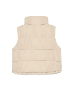 Clearance Cropp Beżowa pikowana kamizelka beżowy