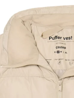 Clearance Cropp Beżowa pikowana kamizelka beżowy